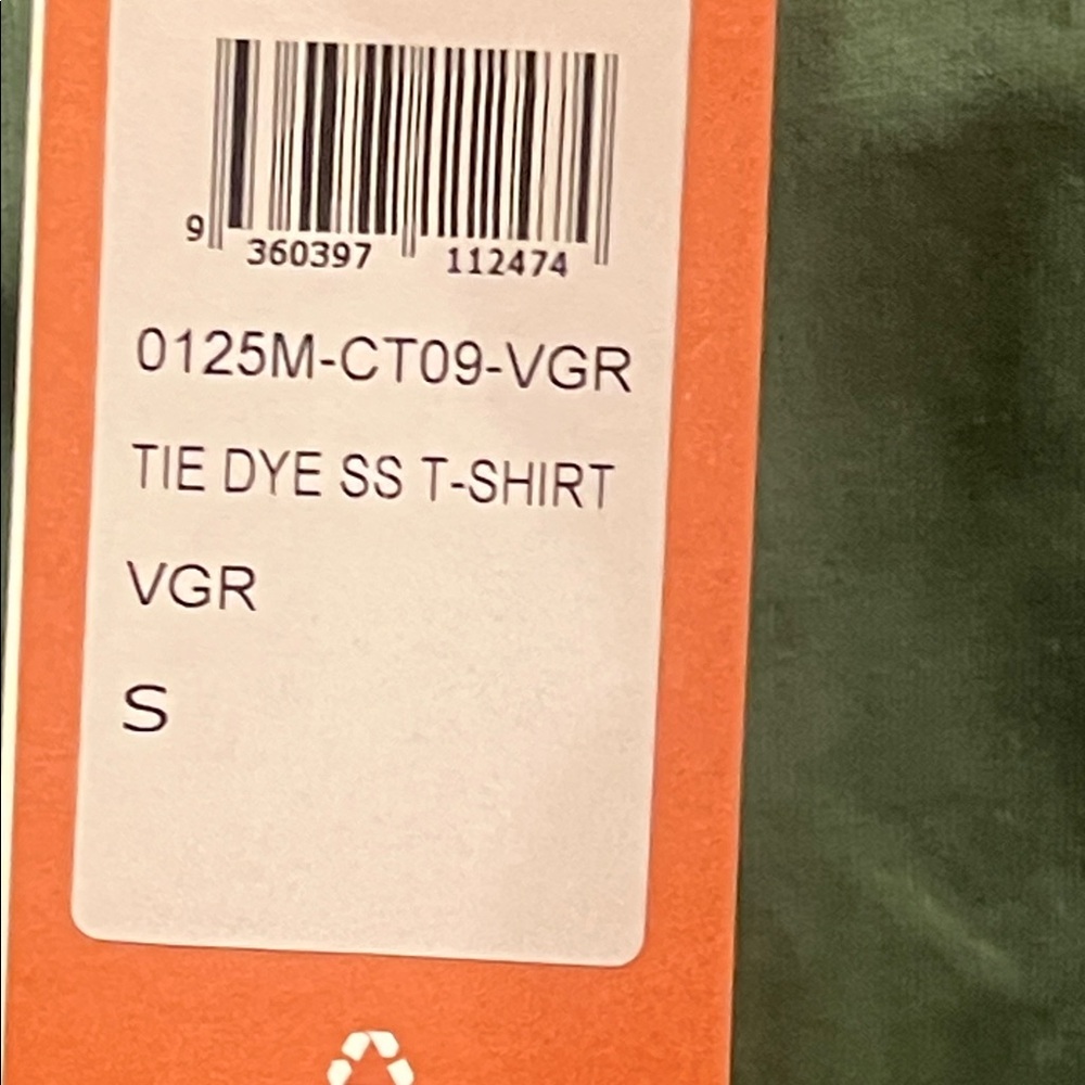 NWT-Rhythm. Green and White Tie-Dye Men's Tee - Picture 5 of 10